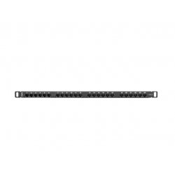 PATCH PANEL LANBERG CAT.6 UTP 24 PUERTOS 0.5U RACK 19 NEGRO