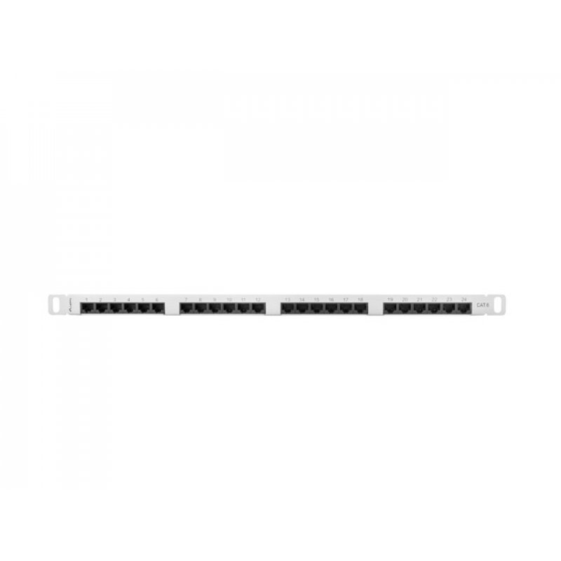 PATCH PANEL LANBERG CAT.6 UTP 24 PUERTOS 0.5U RACK 19 GRIS