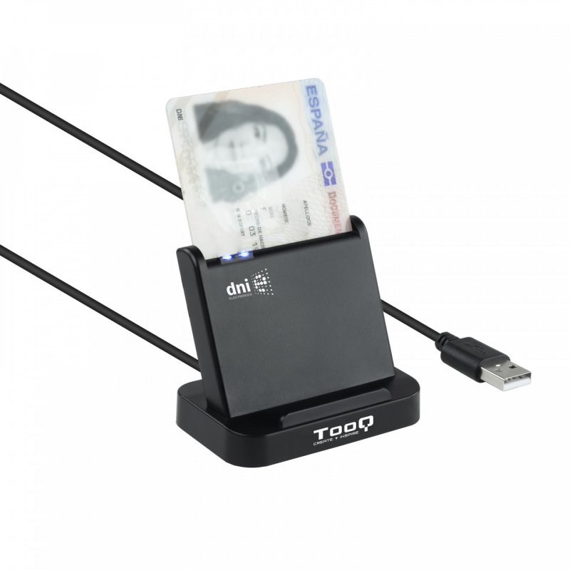 LECTOR DE TARJETAS EXTERNO TOOQ TQR-220B DNIE VISION USB 2.0 NEGRO