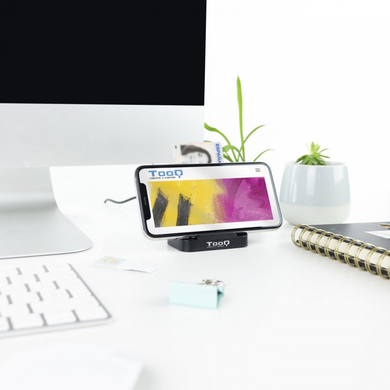 TooQ TQR-220B lecteur de cartes à puce Intérieure USB USB 2.0 Noir