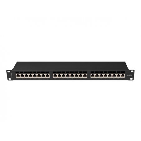 PATCH PANEL 24 PORT 1U 19" CAT.6A FTP BLACK LANBERG