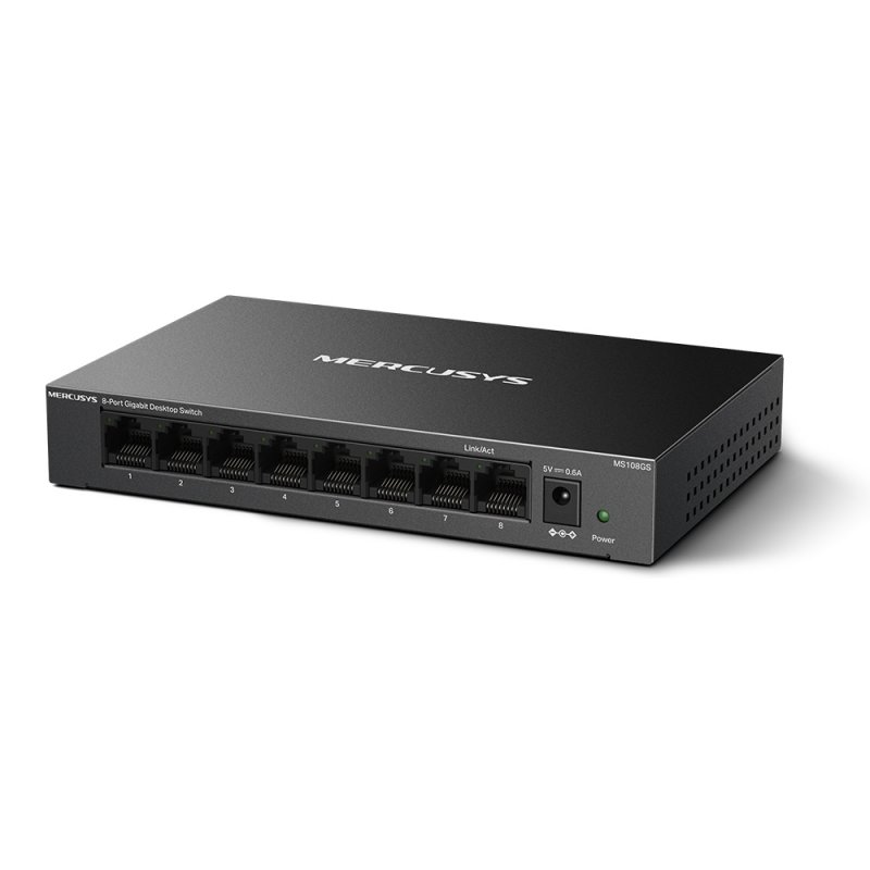 Mercusys MS108GS commutateur réseau Non-géré Gigabit Ethernet (10/100/1000) Noir