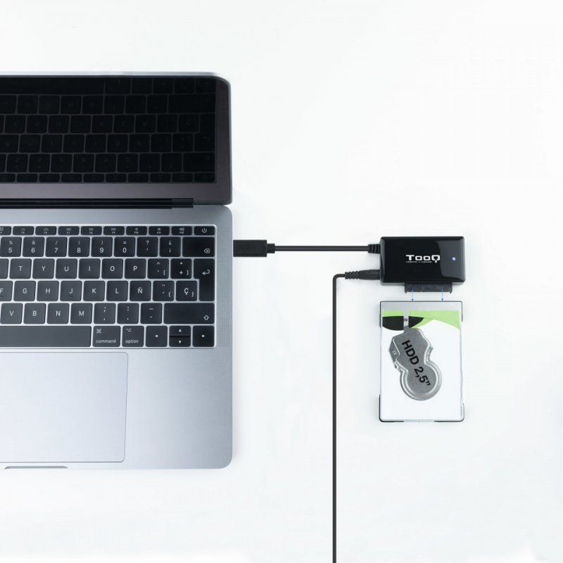 TooQ TQHDA-02C Station d'accueil de disques de stockage USB 3.2 Gen 1 (3.1 Gen 1) Type-C Noir