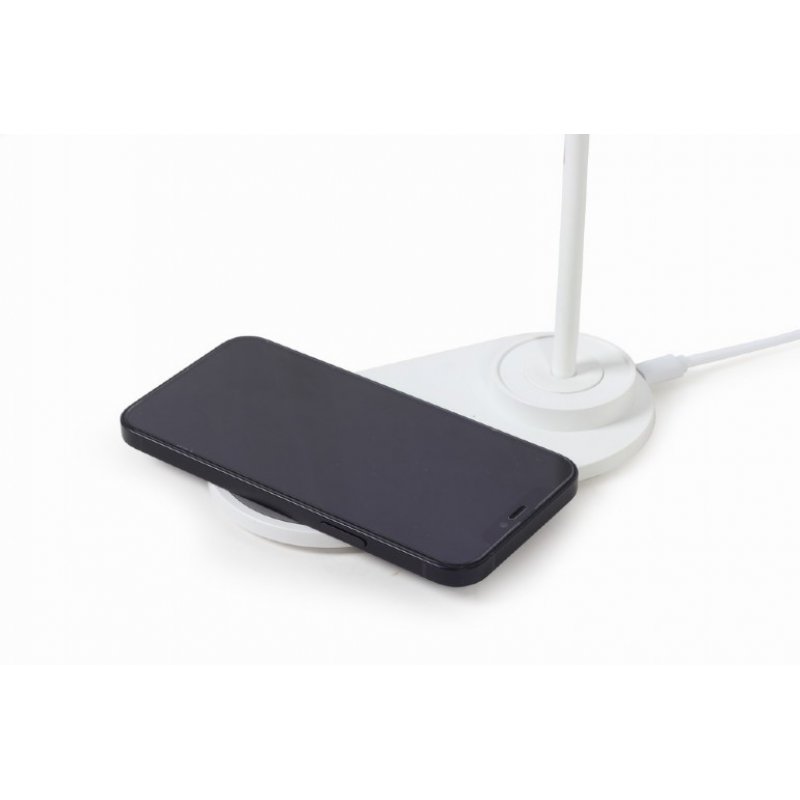 Gembird TA-WPC10-LED-01-W mobile device charger Smartphone White DC Wireless charging Indoor