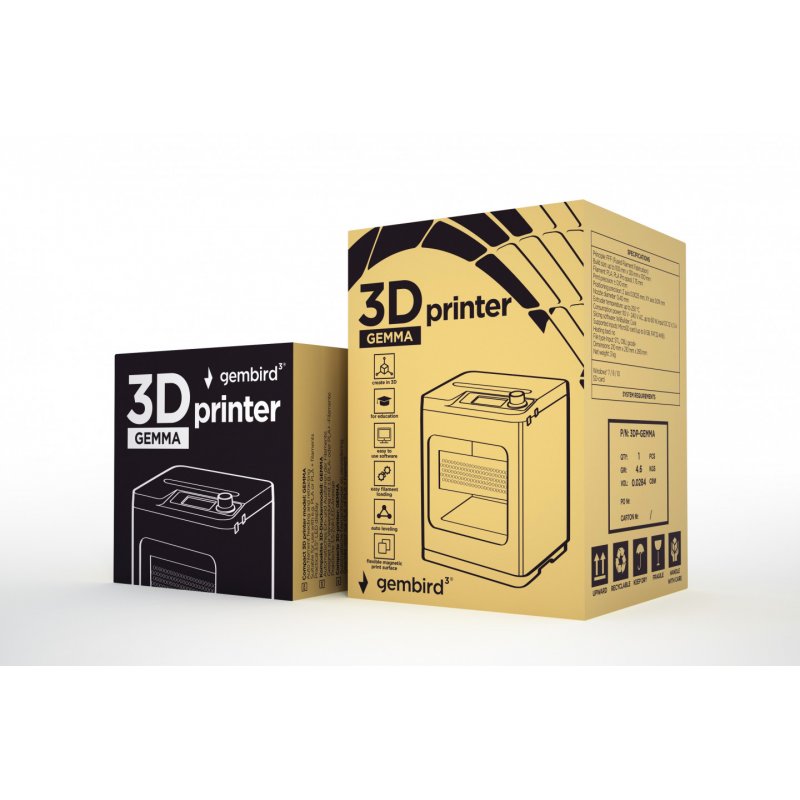 IMPRESORA 3D GEMBIRD PLA Y PLA DISPLAY 3,5"