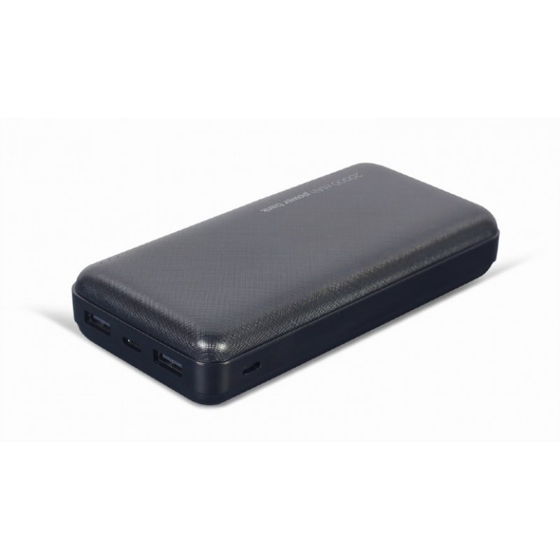Gembird PB20-02 banque d'alimentation électrique Lithium Polymère (LiPo) 20000 mAh Noir