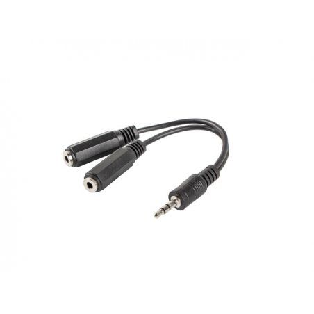 Lanberg AD-0024-BK audio cable 0.1 m 3.5mm 2 x 3.5mm Black