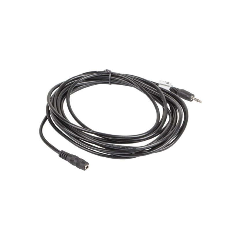 CABLE ESTEREO LANBERG JACK 3.5 MM MACHO/JACK 3.5MM HEMBRA 5M NEGRO