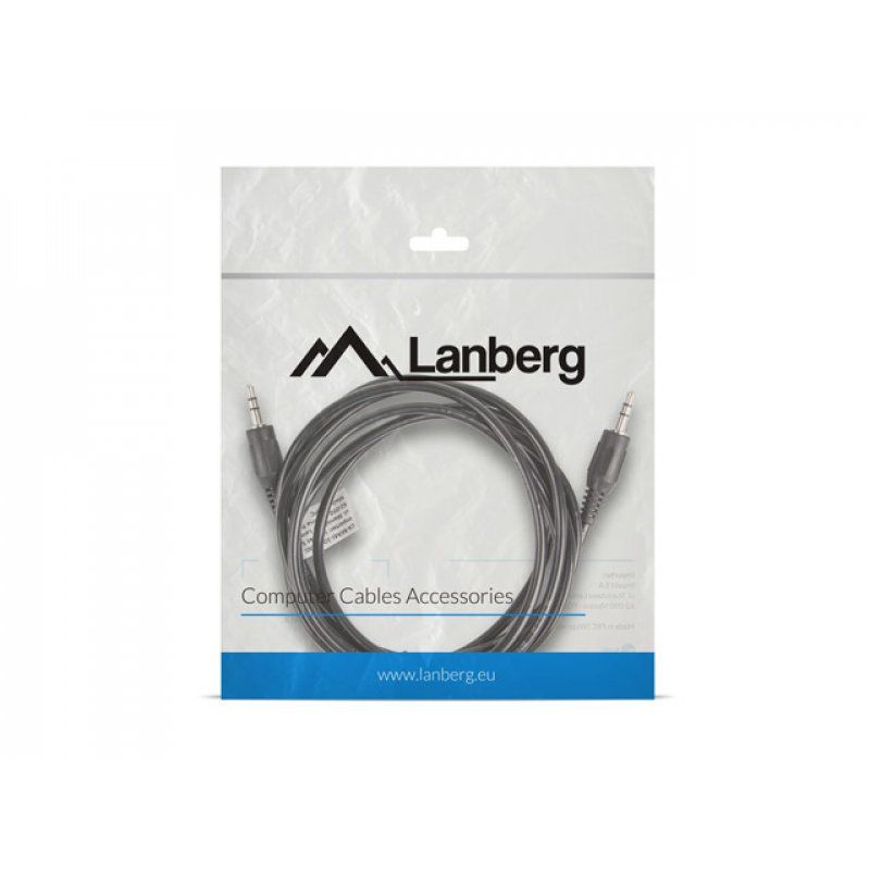CABLE ESTEREO LANBERG JACK 3.5MM MACHO/JACK 3.5MM MACHO 2M NEGRO