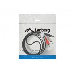 Lanberg CA-MJRC-10CC-0015-BK audio cable 1.5 m 3.5mm 2 x RCA Black