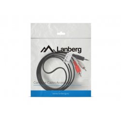 Lanberg CA-MJRC-10CC-0015-BK câble audio 1,5 m 3,5mm 2 x RCA Noir
