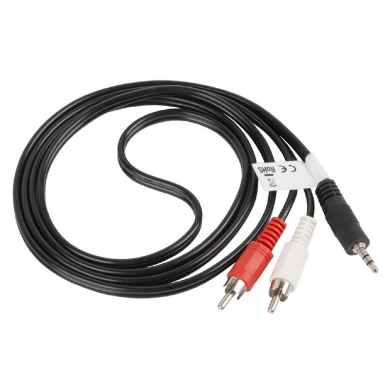 Lanberg CA-MJRC-10CC-0015-BK câble audio 1,5 m 3,5mm 2 x RCA Noir