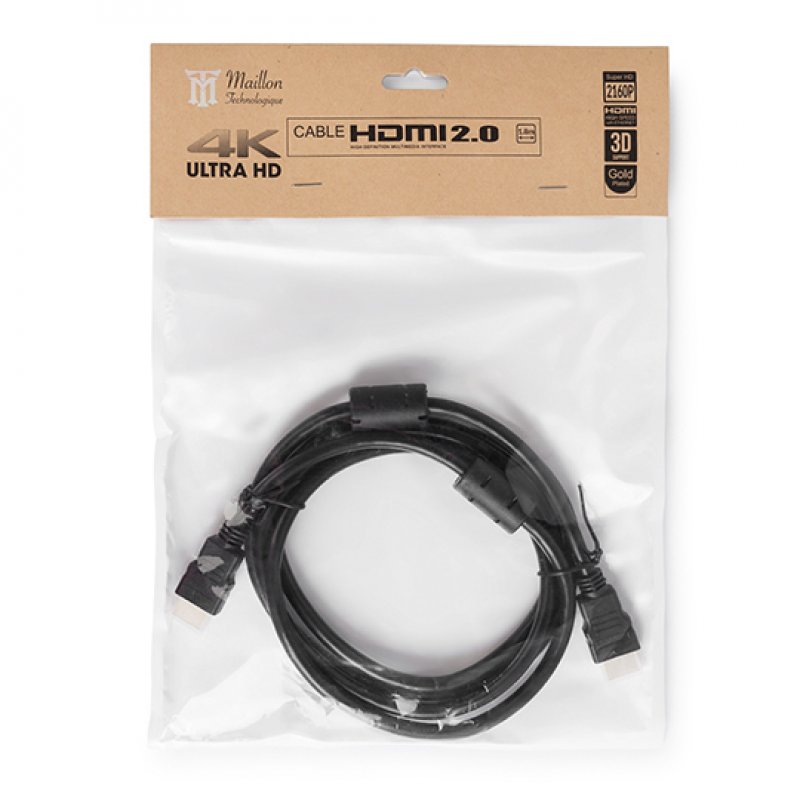 Maillon Technologique Basic MTBHDB2018 HDMI cable 1.8 m HDMI Type A (Standard) Black