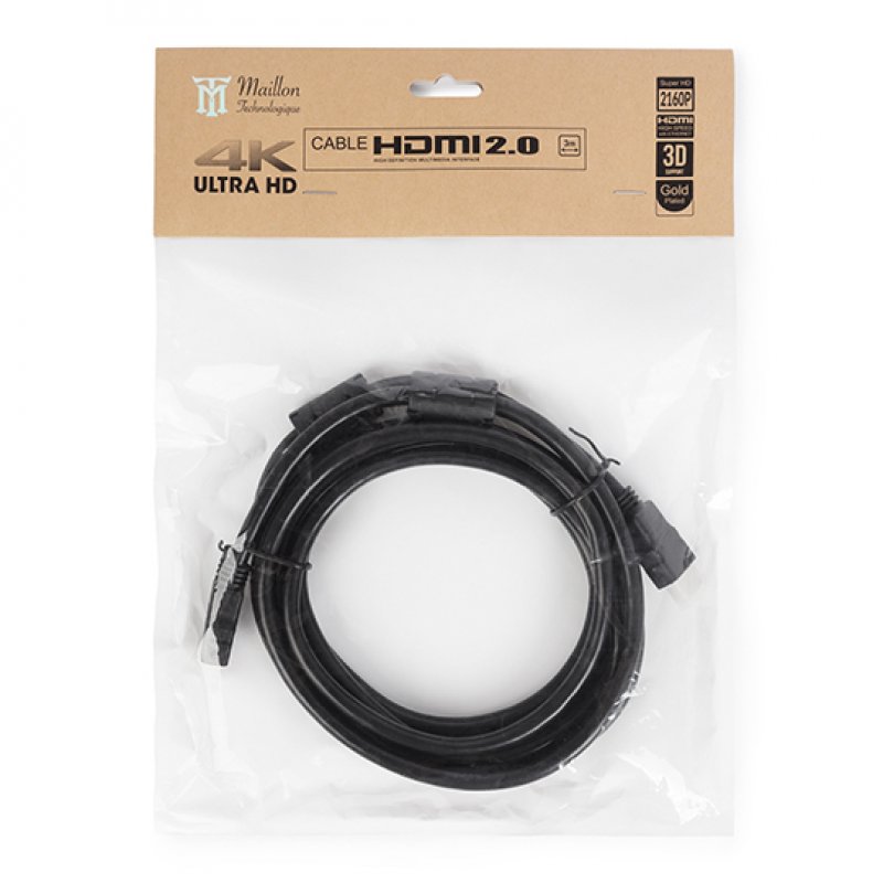 Maillon Technologique Basic MTBHDB2030 câble HDMI 3 m HDMI Type A (Standard) Noir