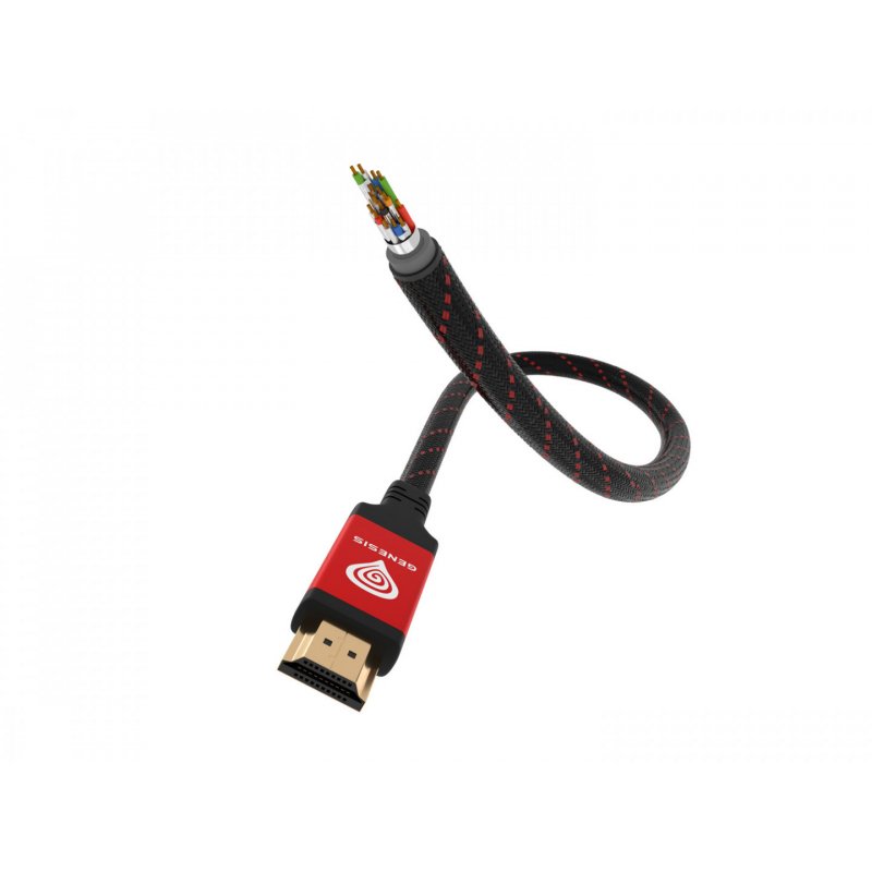 GENESIS NKA-0787 HDMI cable 3 m HDMI Type A (Standard) Black, Red