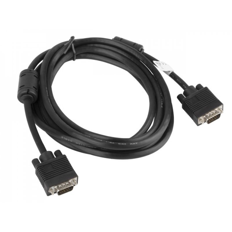 CABLE VGA LANBERG MACHO/MACHO FERRITA 3M NEGRO