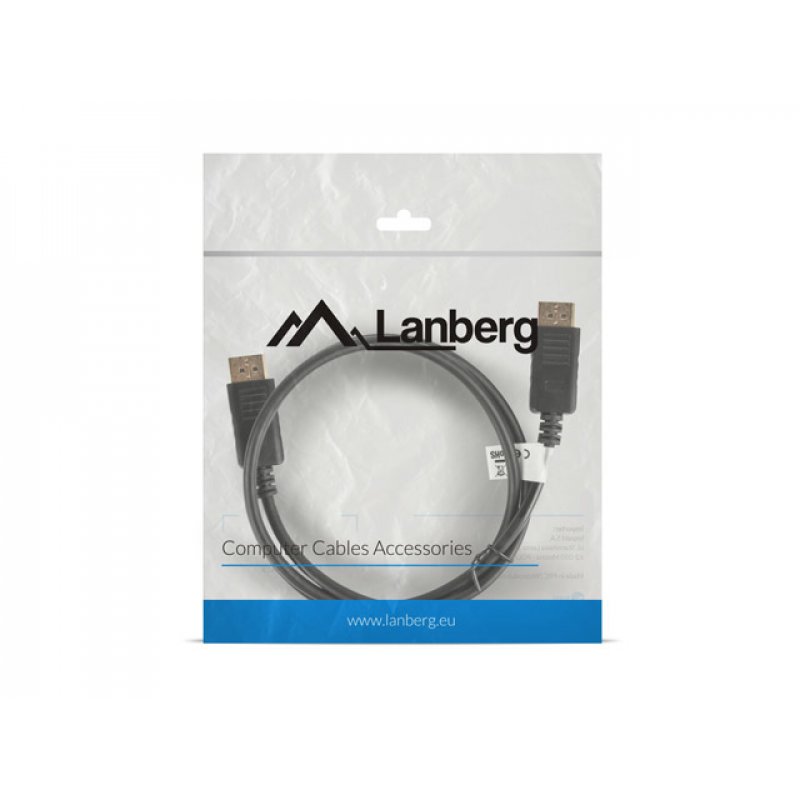 Lanberg CA-DPDP-10CC-0010-BK câble DisplayPort 1 m Noir
