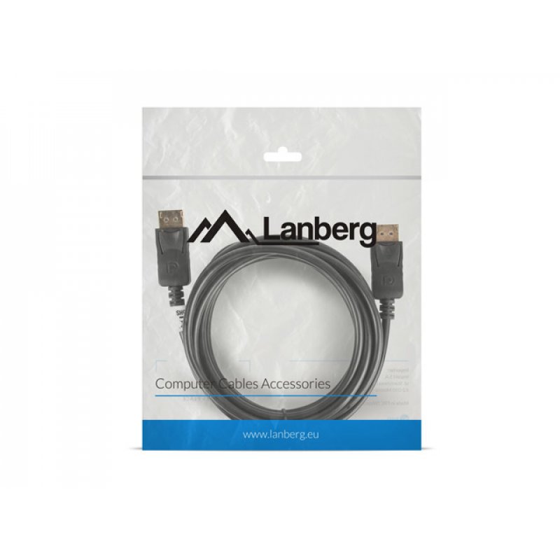 CABLE DISPLAYPORT LANBERG MACHO MACHO 4K 3M NEGRO