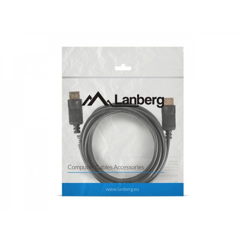 Lanberg CA-DPDP-10CC-0030-BK câble DisplayPort 3 m Noir