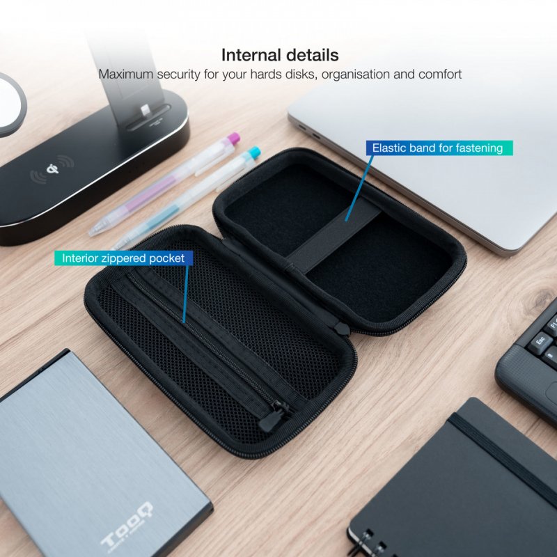 FUNDA CAJA EXTERNA TOOQ 2.5" NEGRO