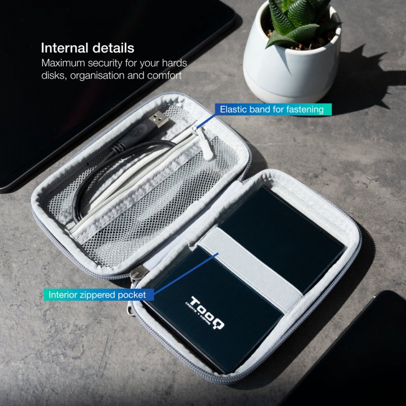 FUNDA CAJA EXTERNA TOOQ 2.5" GRIS