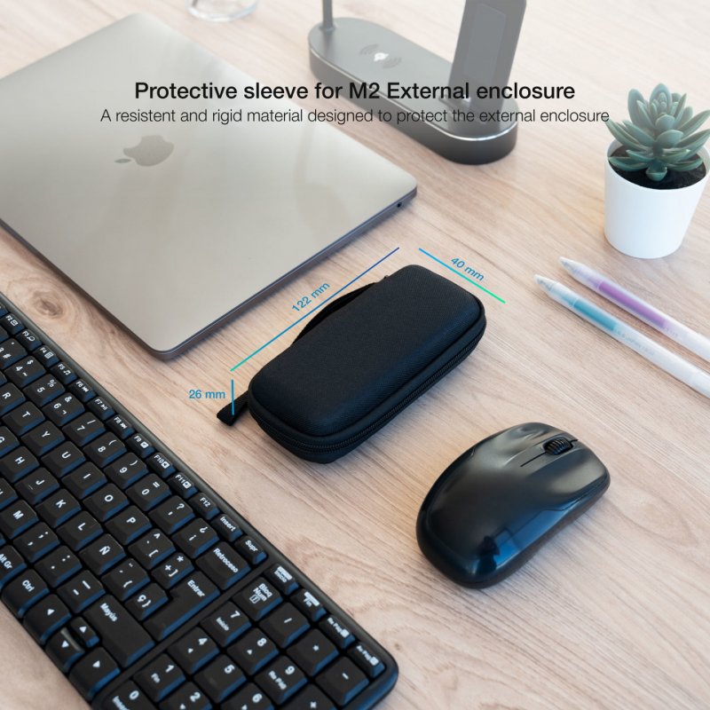 TooQ TQBC-M201B storage drive case Sleeve case Black