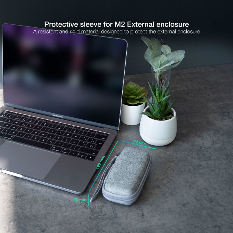 FUNDA CAJA EXTERNA TOOQ M2 GRIS