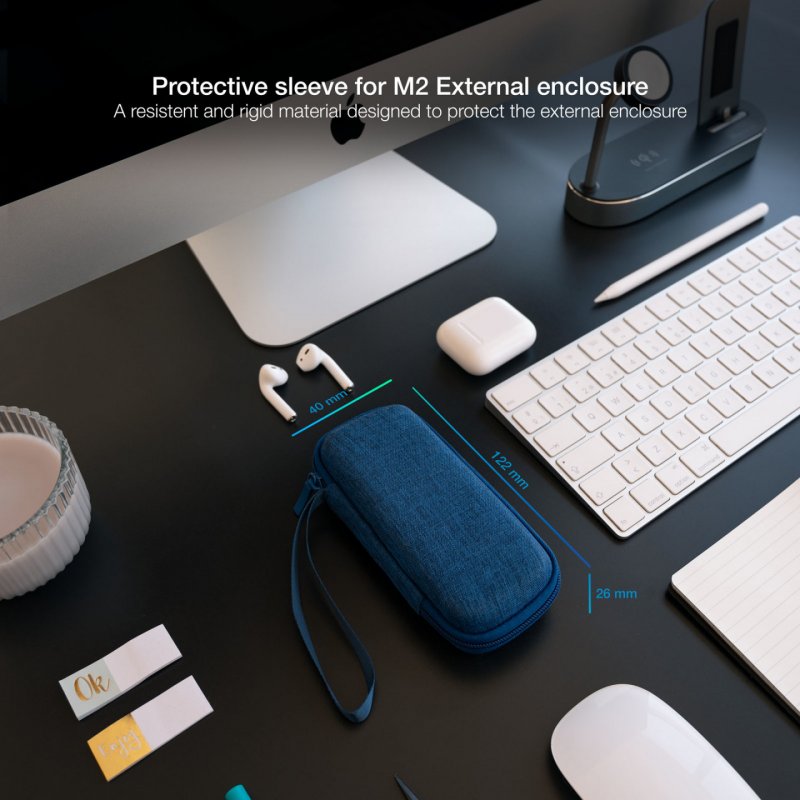 TooQ TQBC-M201PB storage drive case Sleeve case Navy