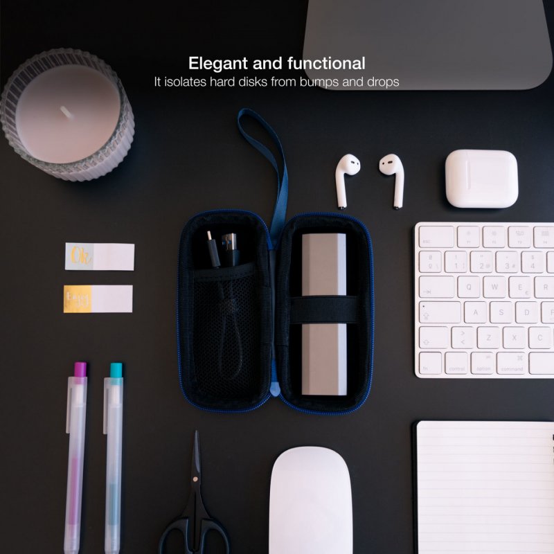 TooQ TQBC-M201PB storage drive case Sleeve case Navy