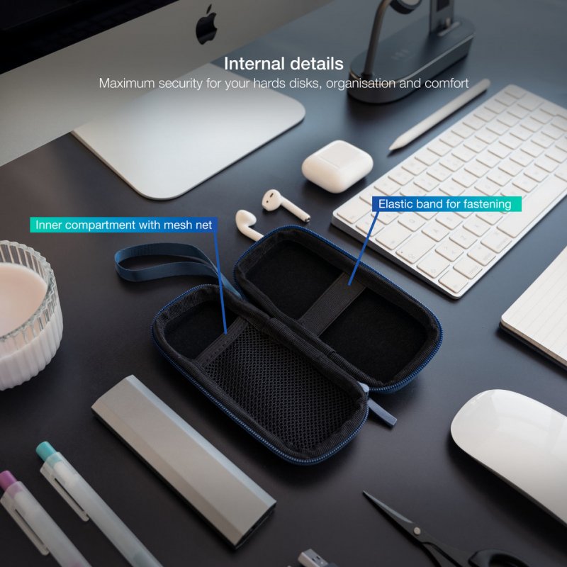 TooQ TQBC-M201PB storage drive case Sleeve case Navy