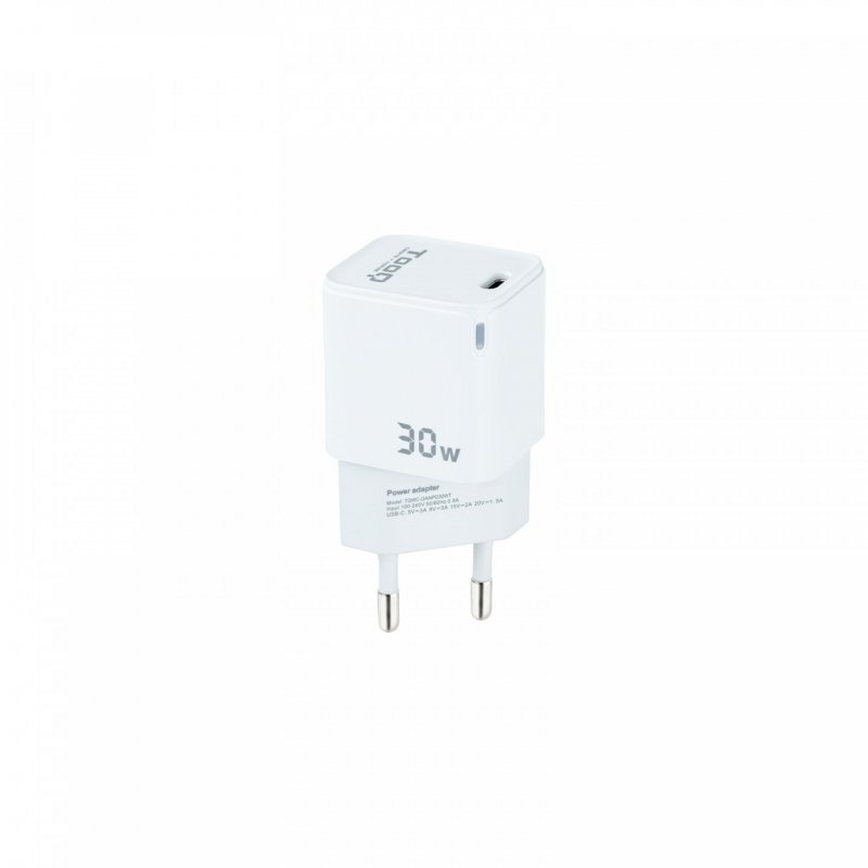 CARGADOR DE PARED TOOQ GAN USB-C PD 30W
