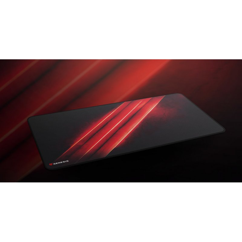 GENESIS Carbon 500 Maxi Flash G2 Tapis de souris de jeu Noir, Rouge