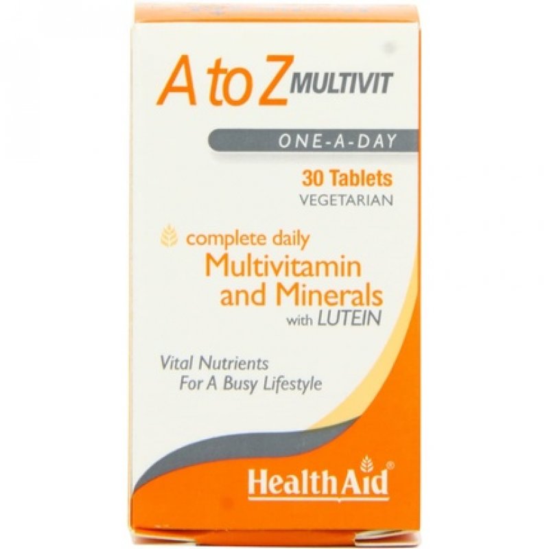 HealthAid A to Z Multivitamins and Minerals Vegetarian Tablets 30