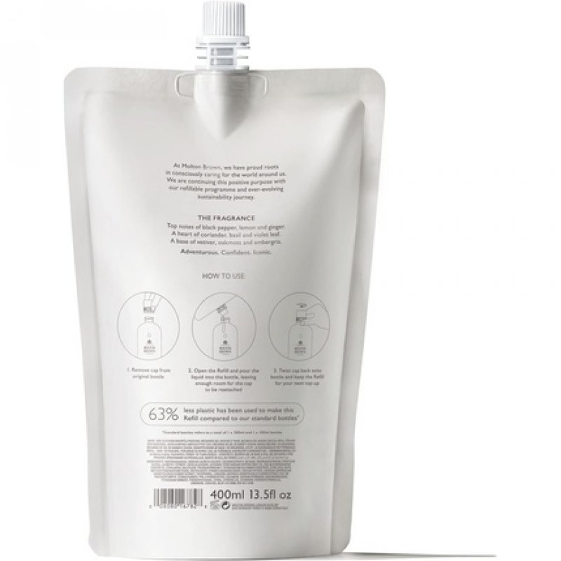 Molton Brown Recharge Black Pepper Bath and Shower Gel Refill 400ml