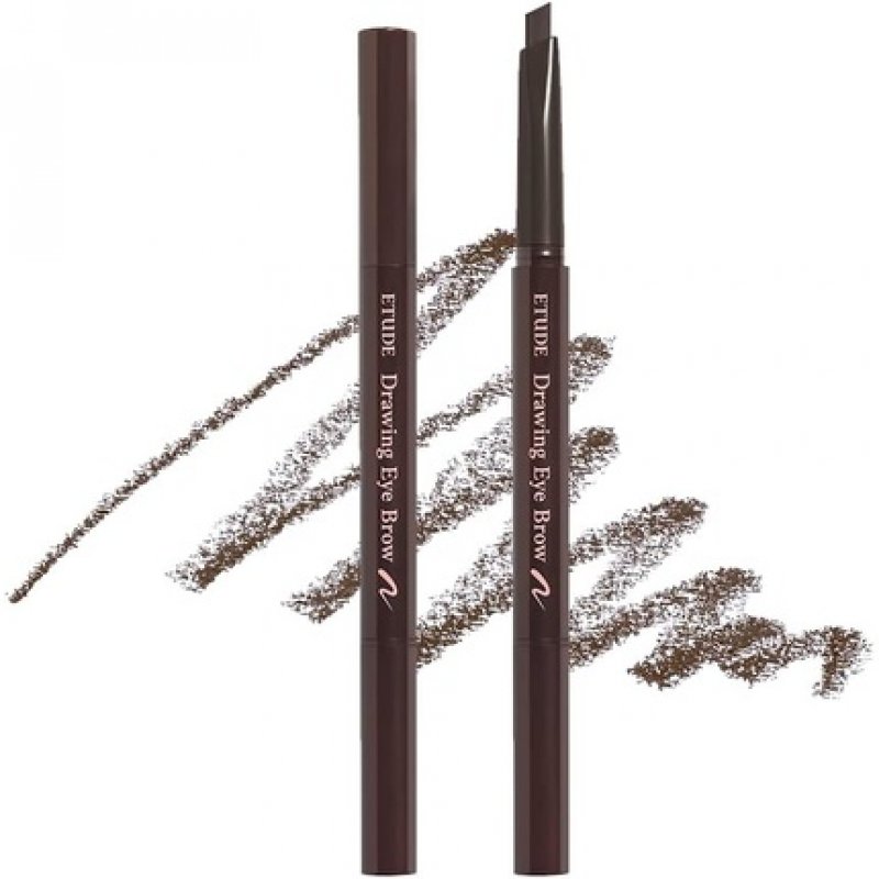 Etude House Drawing Eye Brow 0.25g Dark Brown 21AD Long-Lasting Eyebrow Pencil for Soft Textured Natural Daily Look