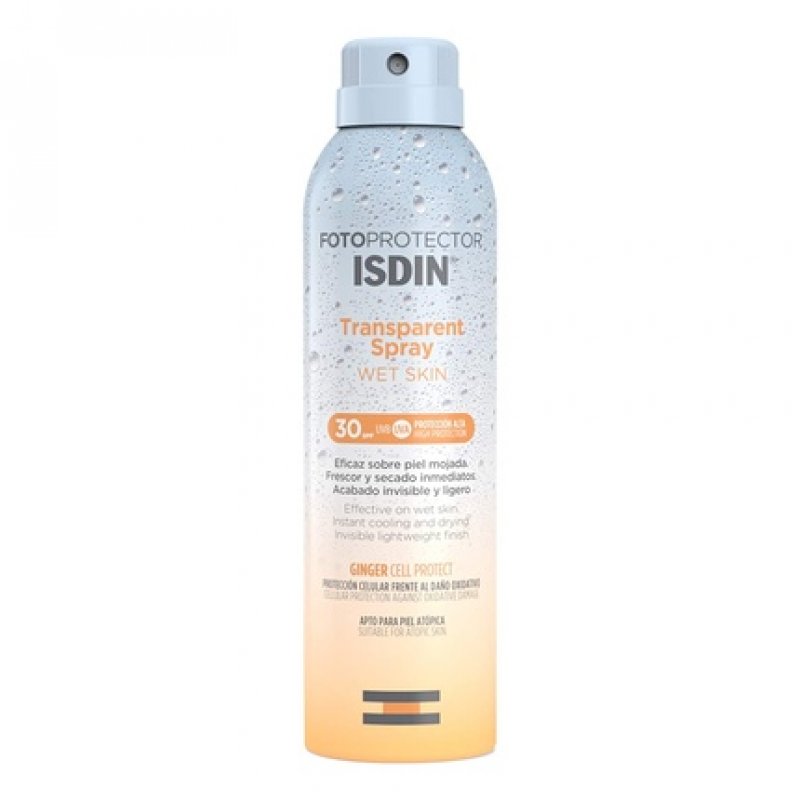 ISDIN Fotoprotector Transparent Spray Wet Skin SPF30 Body Protection 250ml