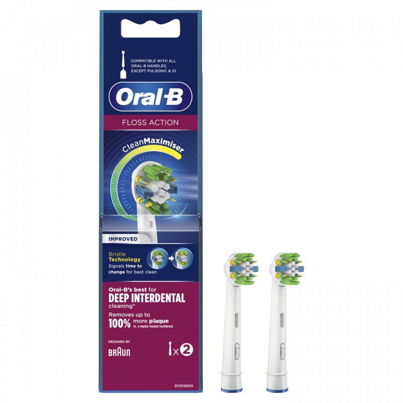 Oral-B FlossAction Brush Heads with CleanMaximiser Technology
