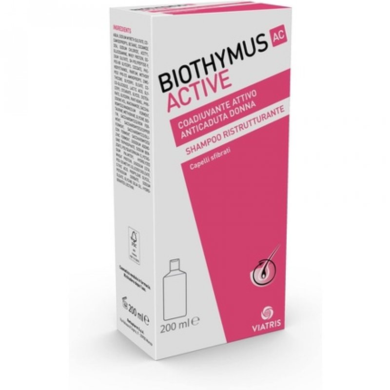 Biothymus AC Active Donna Restructuring Shampoo 200ml for Reducing Hair Loss for Women by Biothymus