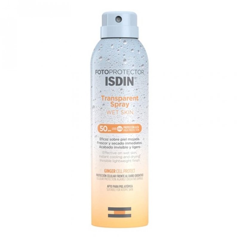 ISDIN Fotoprotector Transparent Spray Wet Skin SPF50 Body Protection 250ml