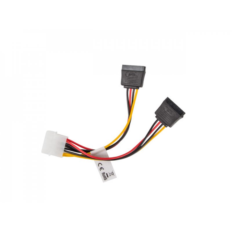 CABLE LANBERG ALIMENTACION MOLEX MACHO A 2X SATA HEMBRA 15 CM