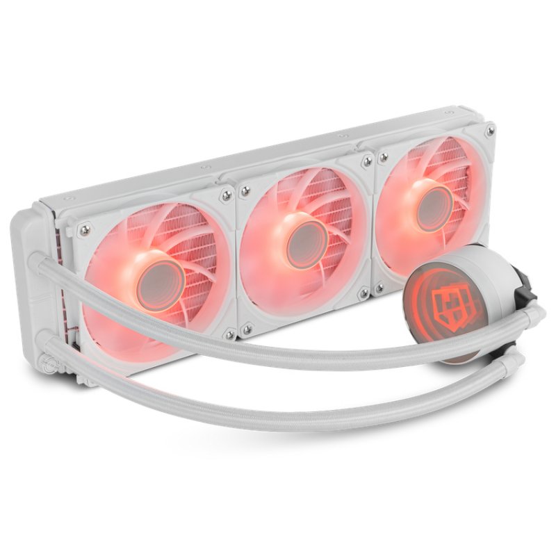 NOX NXHUMMERM360ARGBW computer cooling system Processor All-in-one liquid cooler 12 cm White 1 pc(s)