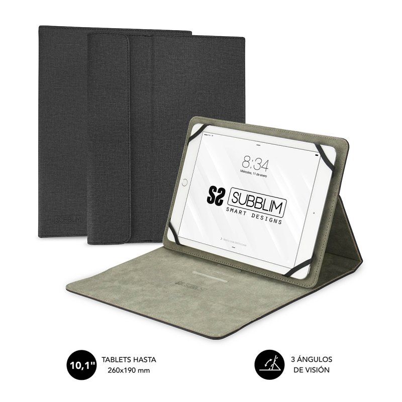 SUBBLIM SUB-CUT-1CT001 étui pour tablette 25,6 cm (10.1") Folio Noir