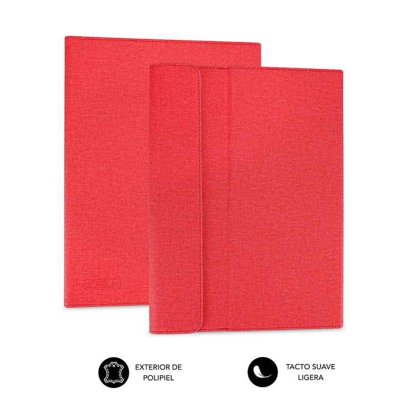SUBBLIM SUB-CUT-1CT002 étui pour tablette 25,6 cm (10.1") Folio Rouge