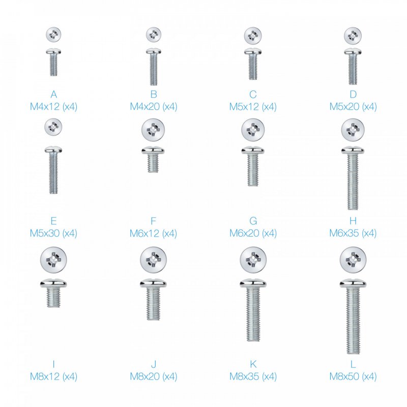 KIT TORNILLOS MONTAJE PANTALLAS TOOQ SSK4820