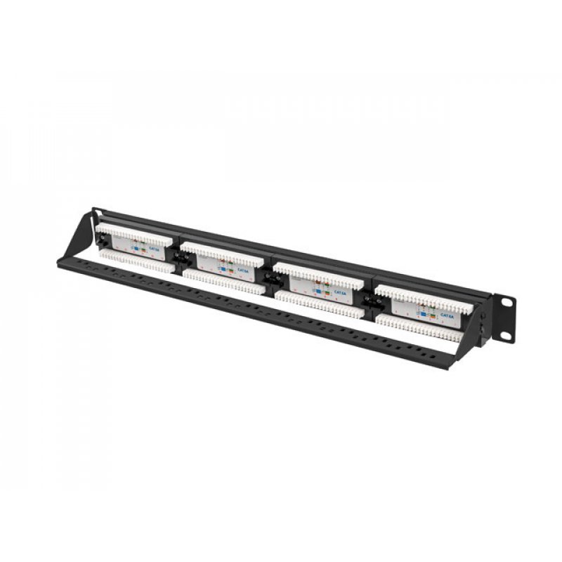 PATCH PANEL LANBERG 24 PUERTOS 1U 19? CAT.6A UTP NEGRO