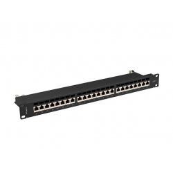 PATCH PANEL LANBERG 24 PUERTOS 1U 19? CAT.7 FTP NEGRO