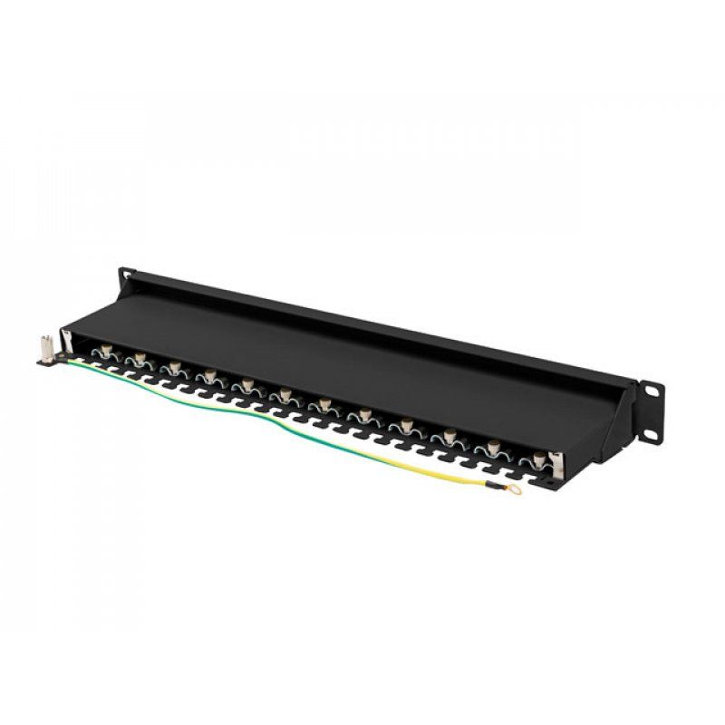 PATCH PANEL LANBERG 24 PUERTOS 1U 19? CAT.7 FTP NEGRO