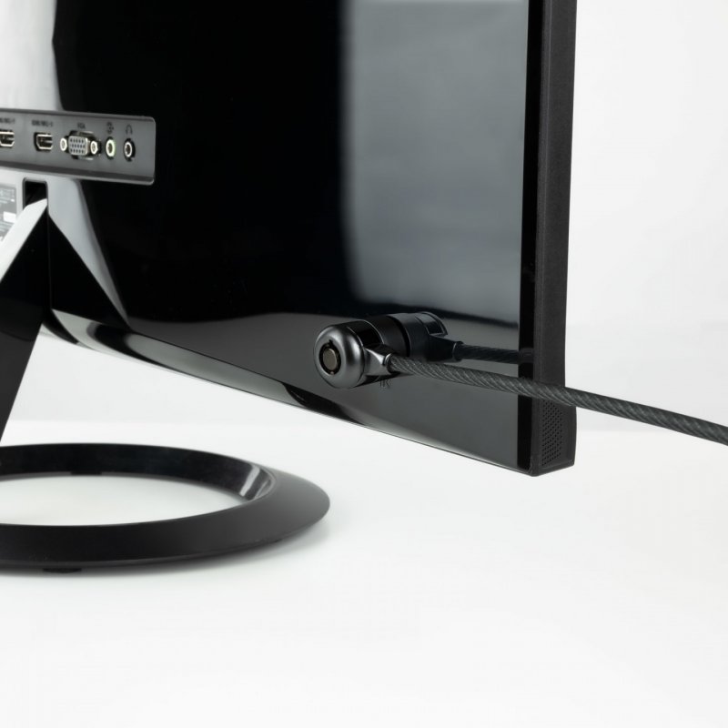 TooQ Laptop Security Cable with Key 1.5 metres, Dark Grey