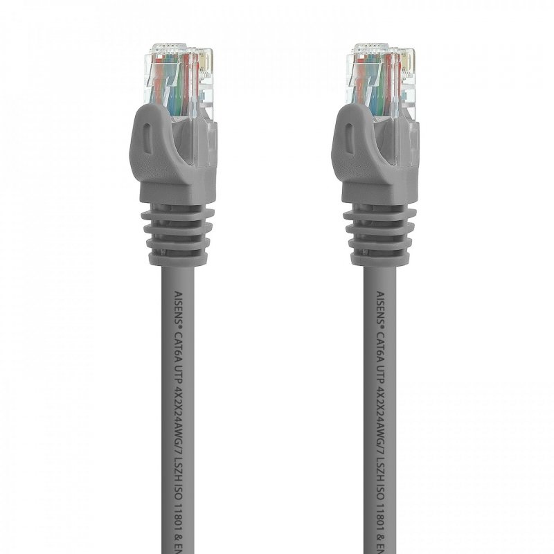 CABLE RED AISENS LATIGUILLO RJ45 LSZH CAT.6A UTP AWG24 5.0M GRIS