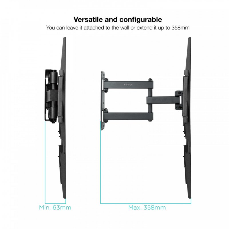 TooQ LP7843TN-B TV mount 139.7 cm (55") Black